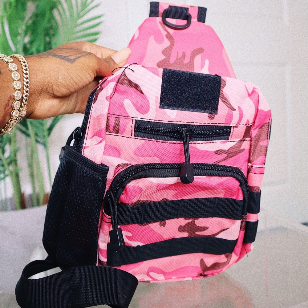 Camo crossbody bag
